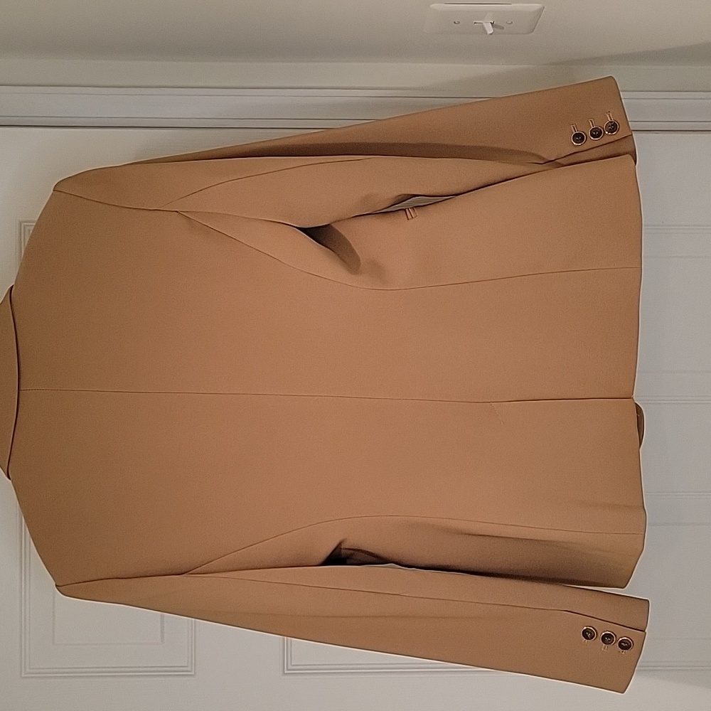 Tommy Hilfiger Tan Slim Fit Blazer w/ Gold Accented Buttons - Picture 6 of 8